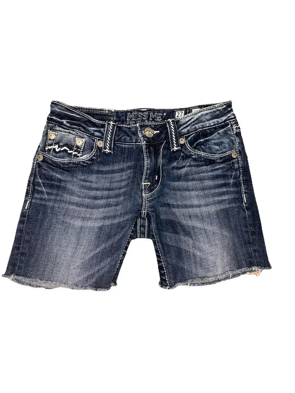 Miss Me Denim Blue Jean Cut-Off Shorts Women Size 27 - JD10425